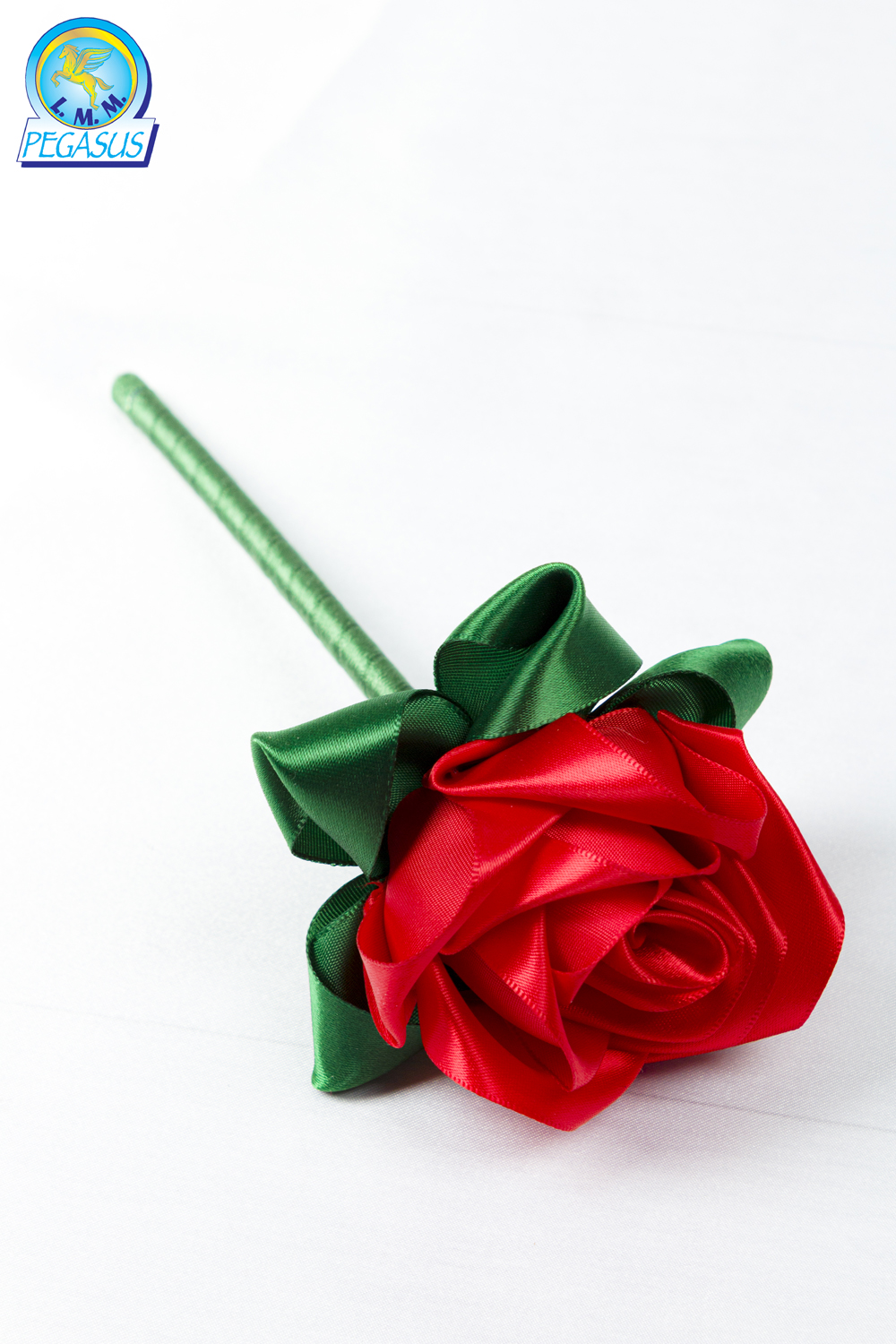 PENNA CON FIORE DI ROSA